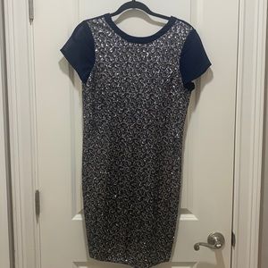Heartloom, mini sequin, midi dress, short sleeve, new, size large